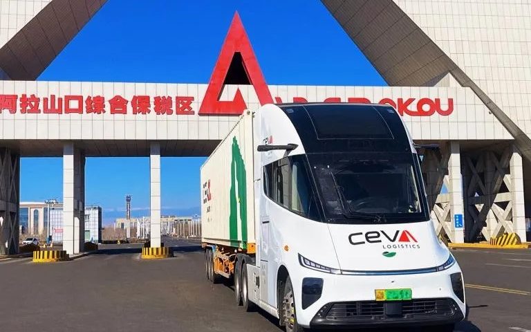 CEVA Logistics i Lenovo zakończyły test elektrycznego samochodu ciężarowego na korytarzu transportowym Chiny - Kazachstan