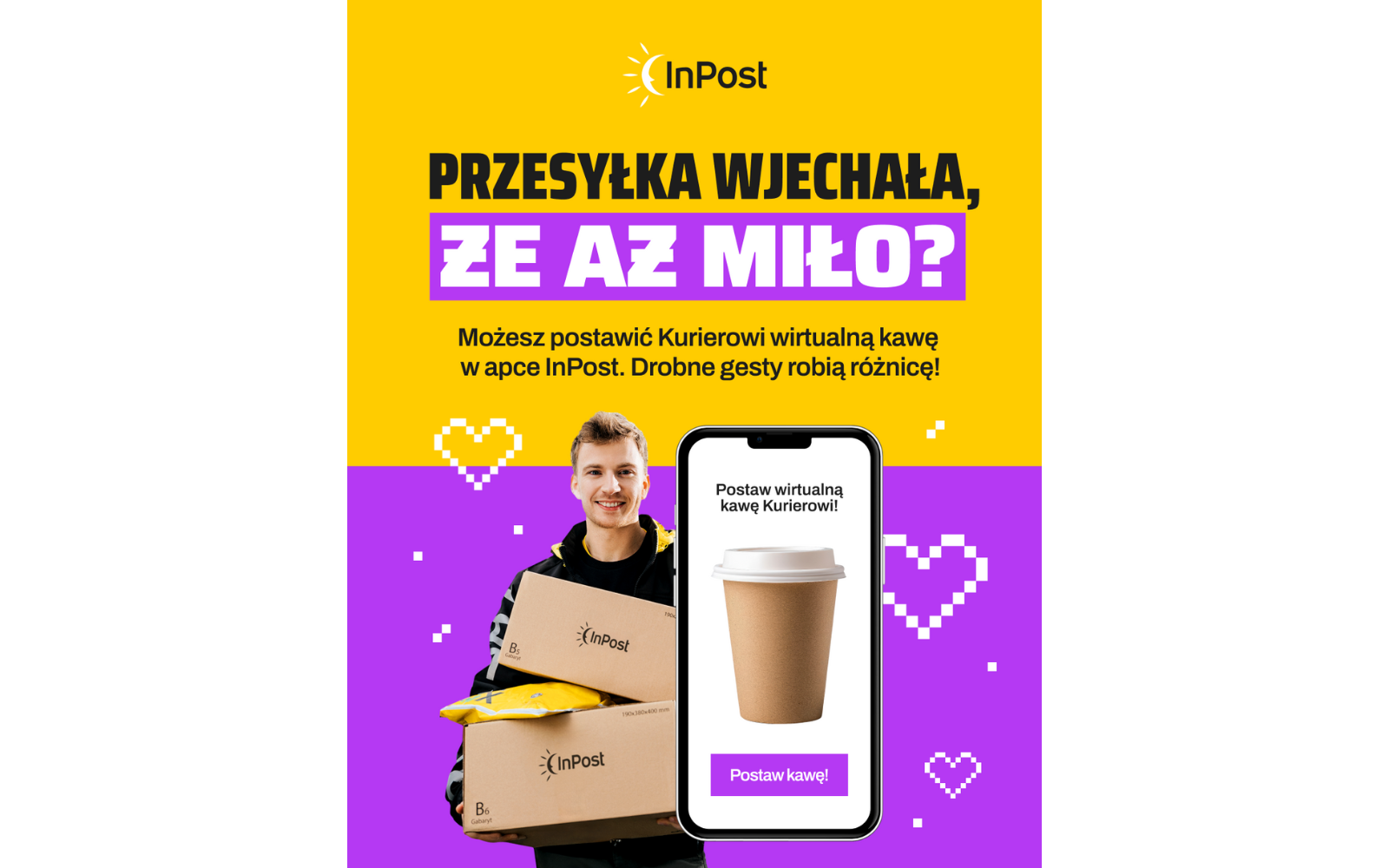 Dzień Kuriera: Teraz wirtualną kawą możesz podziękować kurierowi w aplikacji InPost