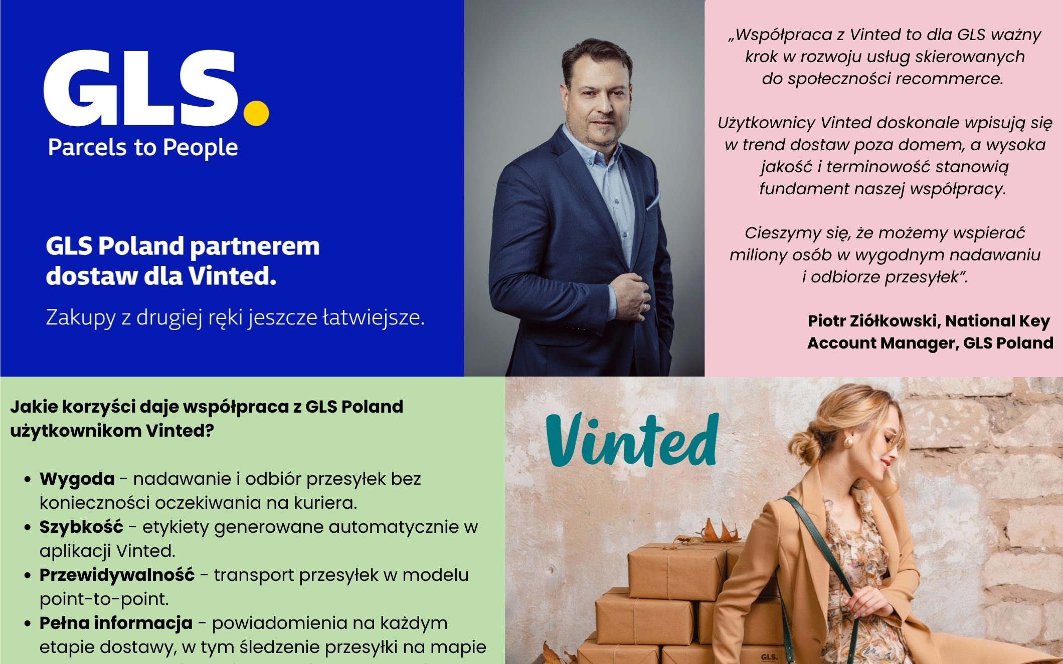 GLS Poland partnerem dostaw dla Vinted. Zakupy z drugiej ręki jeszcze łatwiejsze