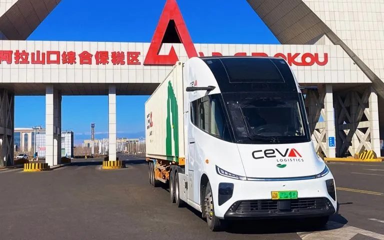 CEVA Logistics i Lenovo zakończyły test elektrycznego samochodu ciężarowego na korytarzu transportowym Chiny - Kazachstan